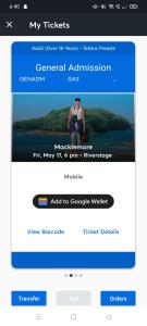2x Macklemore tickets for Brisbane show 17th May