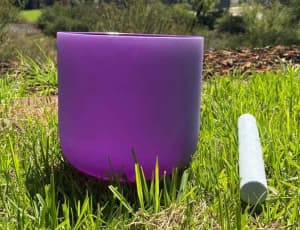 Crown Chakra-B-Purple-6 inch-Crystal Singing Bowl for Sound Therapy