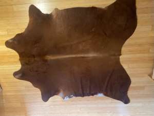 Large Brown Cow Hide Authentic Natural Cowhide Rug Made in Brazil