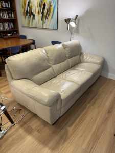 Leather three seat couch