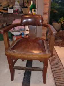 Antique 1930s banker chair