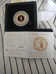 2023 2 Oz silver Antiqued coloured coin