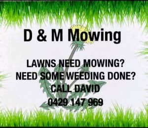 D&M mowing wed love to cut your grass!