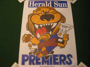 Brisbane Lions WEG 2002 Premiership Poster (ORIGINAL- Exc Condition)