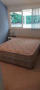 Queen Bed and mattress and base.