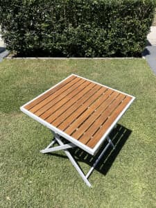 Outdoor table, folding
