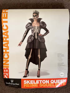 Halloween costume Queen and King skeleton adult dress up