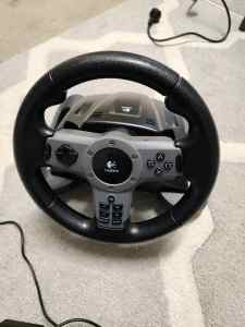 Logitech Driving Force Steering Wheel for Desktop laptop and PS3