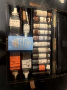 Doctors Antique traveling medical apothecary case