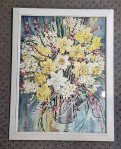 2x RARE Original Watercolor Flora Painting By Dorothy Millicent Hanton