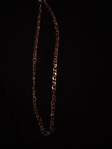 Gold plated curb link necklace $50