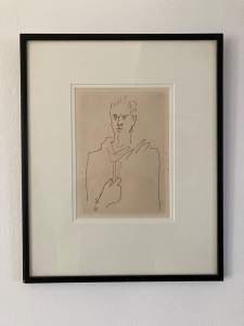 Jean Cocteau 1953 Original etching