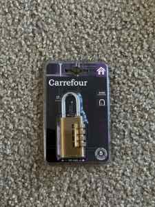 Brand New Carrefour Travel Luggage Combination Lock 30mm