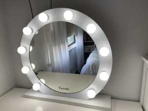 Embellior Round White Make up Mirror with Led lights