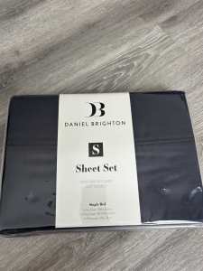 New Single Sheet Set 1000 Thread Count Cotton Rich - Charcoal