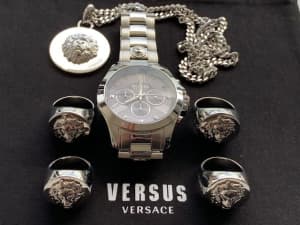 Versus Versace Mens Watch, Necklace & Rings Collection - $666.