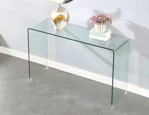 Glass foyer entryway table
