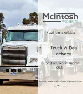 Truck and Dog Drivers(ROCKHAMPTON)(McIntosh Projects Pty Ltd)