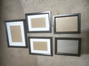 Photo Frames (new). 5 off, 3 different sizes. $20 Ono the lot
