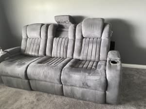 Media 3seater recliner lounge