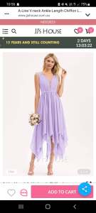 Lilac formal dress size 12 