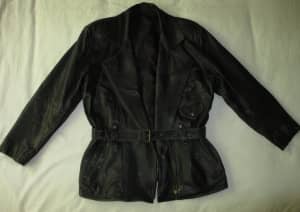 Women's Leather Jacket Black Colour - Size 28 / XS