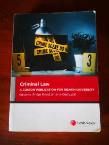 Criminal Law Deakin University Textbook Antje Kreutzmann-Gallasch