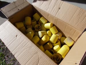 Star picket safety yellow caps 120 in the box sell $30 the lot