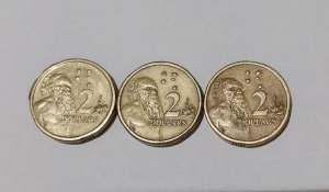 Three 1988 $2 Coins.