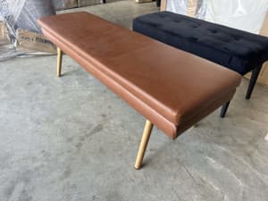 SAMPLE STOCK brand new Brown ottoman bench seat