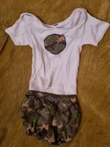 Army military then baby suit set size 00 to 0
