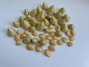 Gold Decorative Seashells Hand Painted Wedding Decoration Shells
