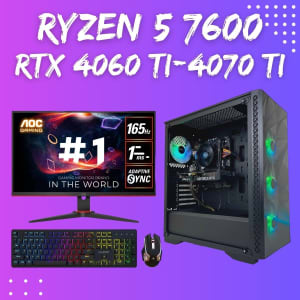 New! Gaming PC Bundle / Ryzen 5 7600 / RTX 4060 Ti-4070 Ti
