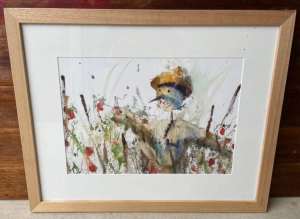 Lilys Scarecrow Framed giclee print Charles Sluga RRP $399 Brand NEW
