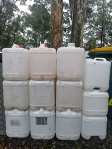 20 LITRE WATER CONTAINERS.