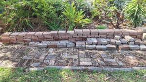 PAVERS and SAND STOCK Bricks, excellent condition, pressure washed