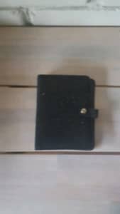 Black makeup wallet with mirror