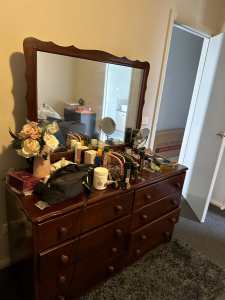 Solid Wooden dressing table with mirror