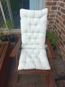 Garden / patio furniture (two chairs and a table/bench)