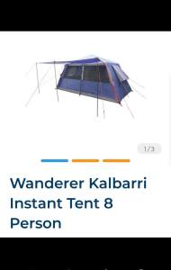 Wanderer Kalbarri instant 8 Tent & 2x Beds as new