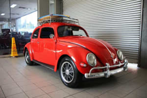 1957 Volkswagen Beetle OVAL Red 4 SPEED MANUAL Coupe