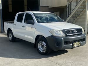 2009 Toyota Hilux TGN16R MY09 Workmate 4x2 White 5 Speed Manual Utility