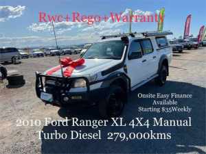 2010 Ford Ranger PK XL (4x4) White 5 Speed Manual Dual Cab Pick-up Archerfield Brisbane South West Preview