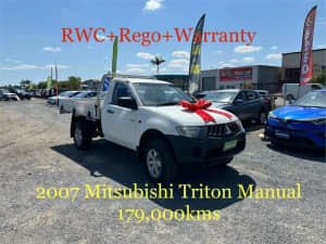 2007 Mitsubishi Triton ML GL White 5 Speed Manual Cab Chassis Archerfield Brisbane South West Preview