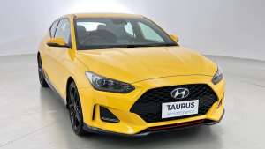 2019 Hyundai Veloster JS MY20 Turbo Coupe D-CT Yellow 7 Speed Sports Automatic Dual Clutch Hatchback