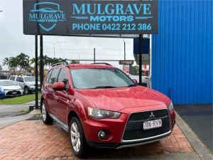 2011 Mitsubishi Outlander ZH MY11 LS (FWD) Red 6 Speed CVT Auto Sequential Wagon