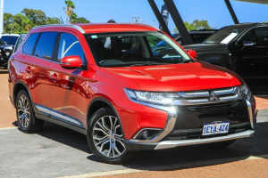 2015 Mitsubishi Outlander ZK MY16 LS (4x4) Red Continuous Variable Wagon