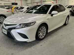 2020 Toyota Camry Axvh70R Ascent Sport Hybrid White Continuous Variable Sedan