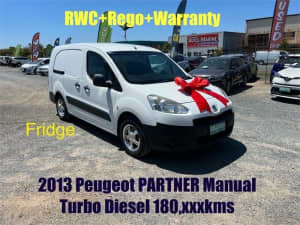 2013 Peugeot Partner B9P Update 1.6 HDi White 5 Speed Manual Van Archerfield Brisbane South West Preview