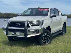 2021 Toyota Hilux GUN126R SR5 Double Cab Crystal Pearl 6 Speed Sports Automatic Cab Chassis